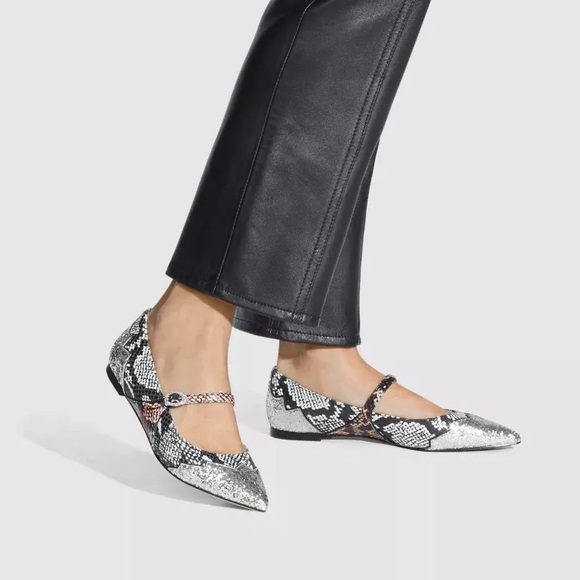 Coach x Tabitha Simmons Harriette Snakeskin and Glitter Ballet Flat - Picture 10 of 10